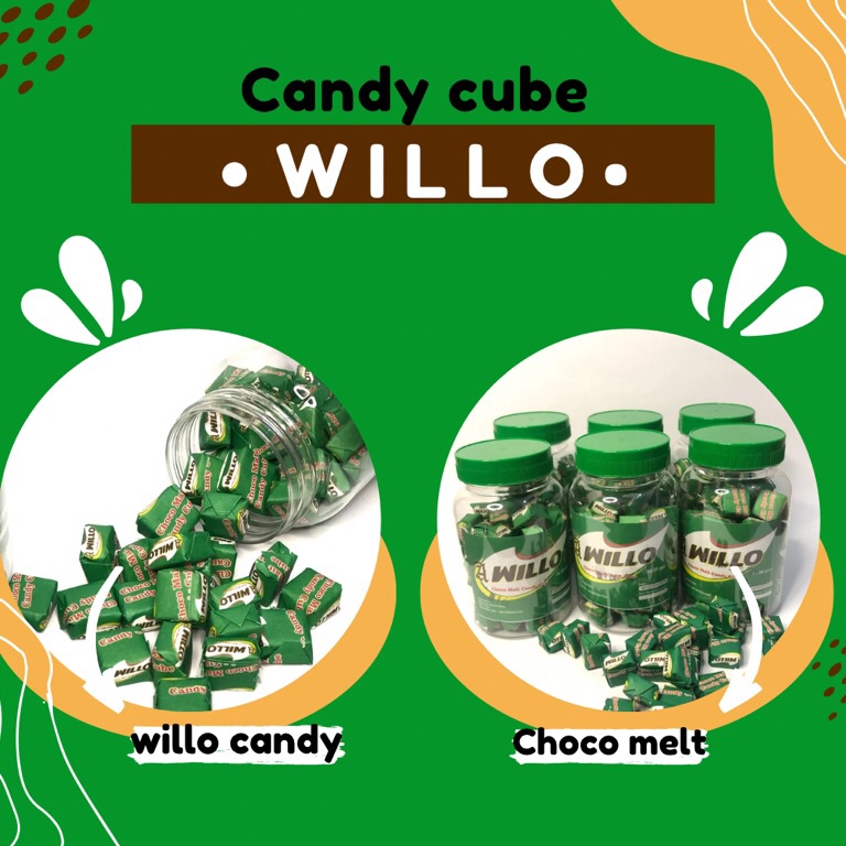 

[☽L60/] WILLO CANDY CUBE isi 60pcs/ PERMEN VIRAL cokelat|Bisa COD Promo Tergila