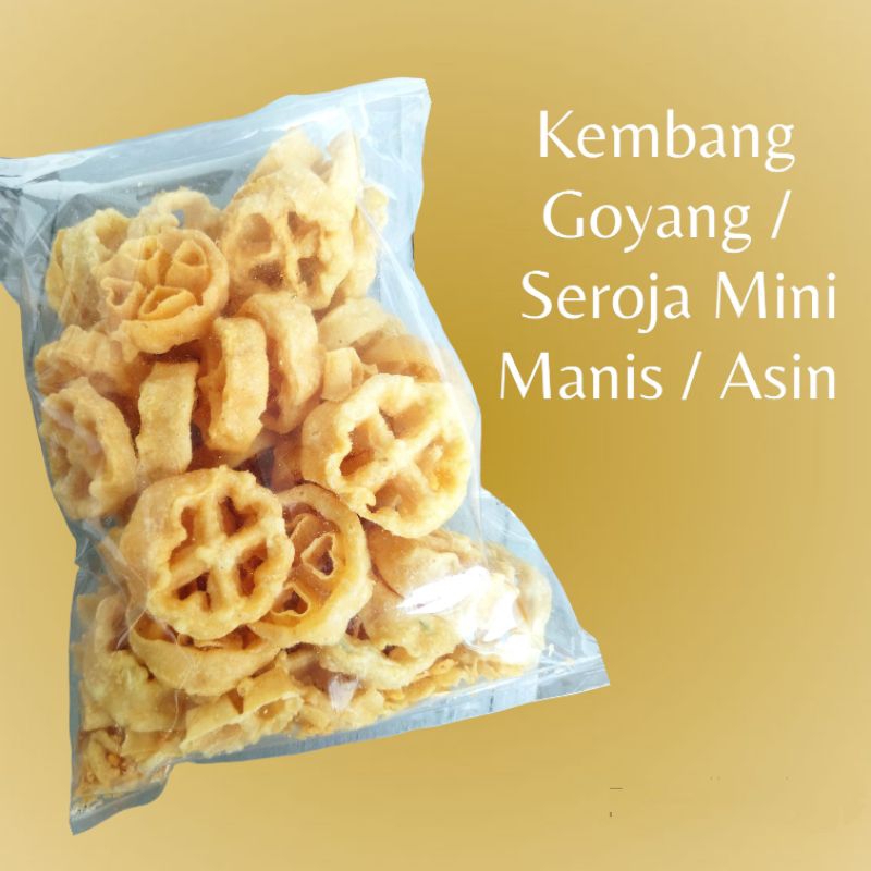 

KEMBANG GOYANG / SEROJA MINI MANIS / ASIN | PleasanTasty - Aneka Snack Makanan Ringan Keripik Kerupuk Kue Biskuit Roti Cemilan Camilan Asin Manis Gurih Pedas Enak Lezat