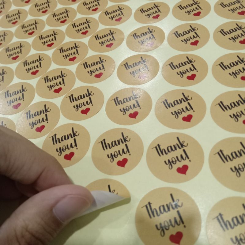 

Sticker Label Thank You/Sticker Label kemasan/Custom Tulisan