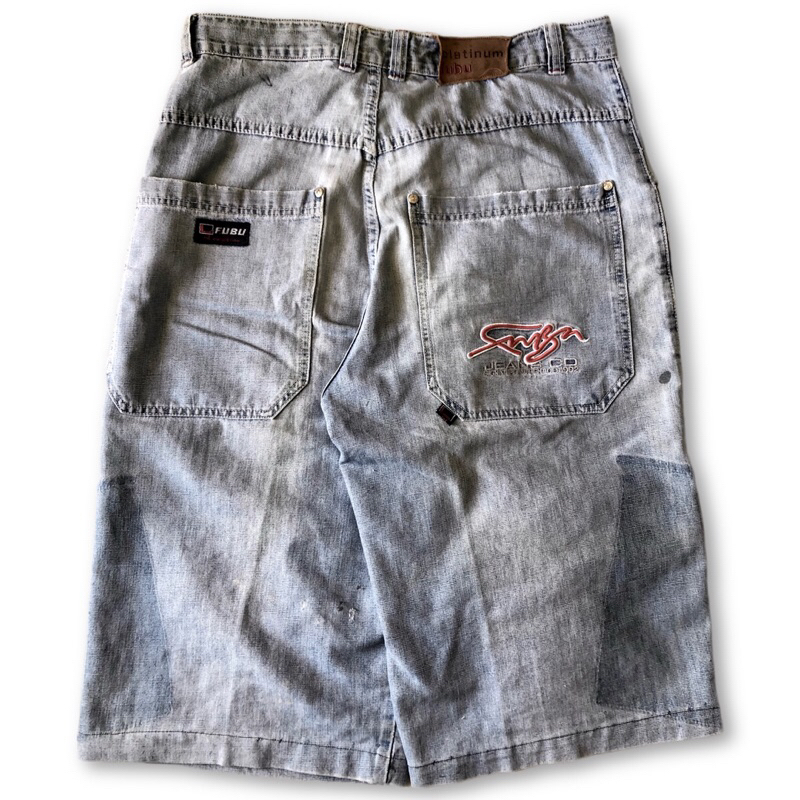 JORTS FUBU PLATINUM EUROPE - FUBU JEANS - PLATINUM FUBU HIP HOP DENIM - NOT SEAN JOHN - ROCA WEAR EC