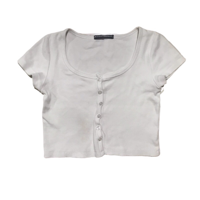 crop top brandy melville white cardigan knit ribbed pl y2k fairy core