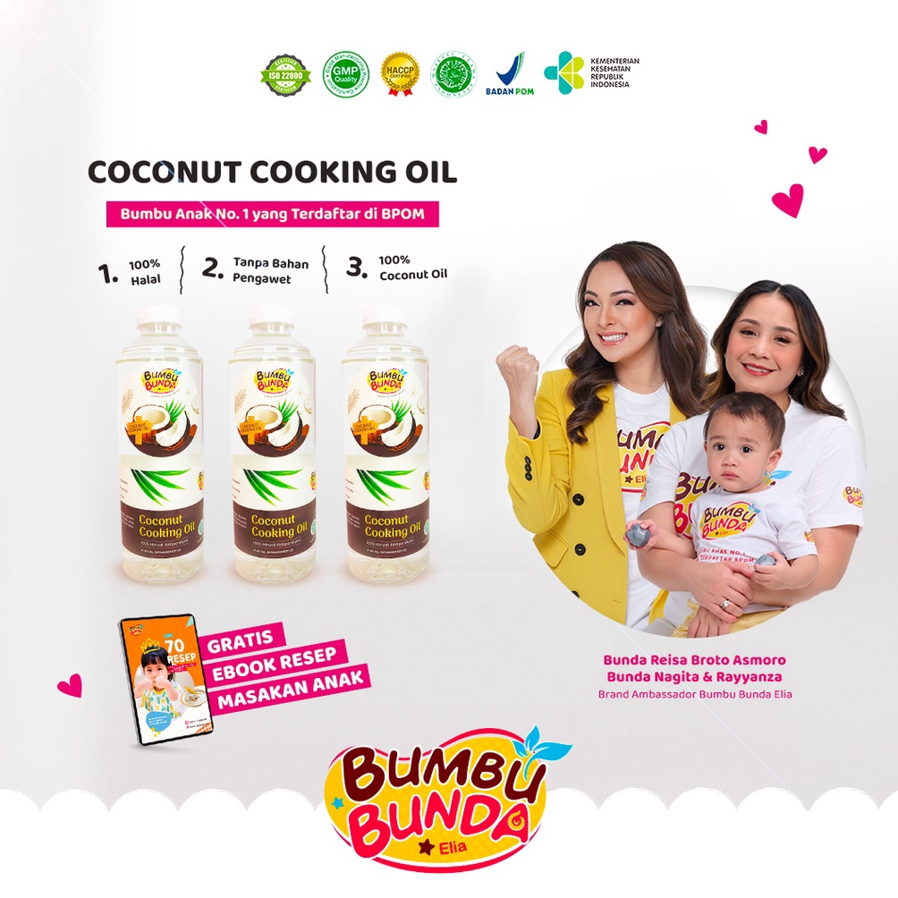 

[⌨L65➤] Bumbu Bunda Elia Coconut Cooking Oil / Minyak MPASI / BB Booster MPASI / CCO / VCO / Lemak MPASI / Minyak Bayi Langsung Order Gan