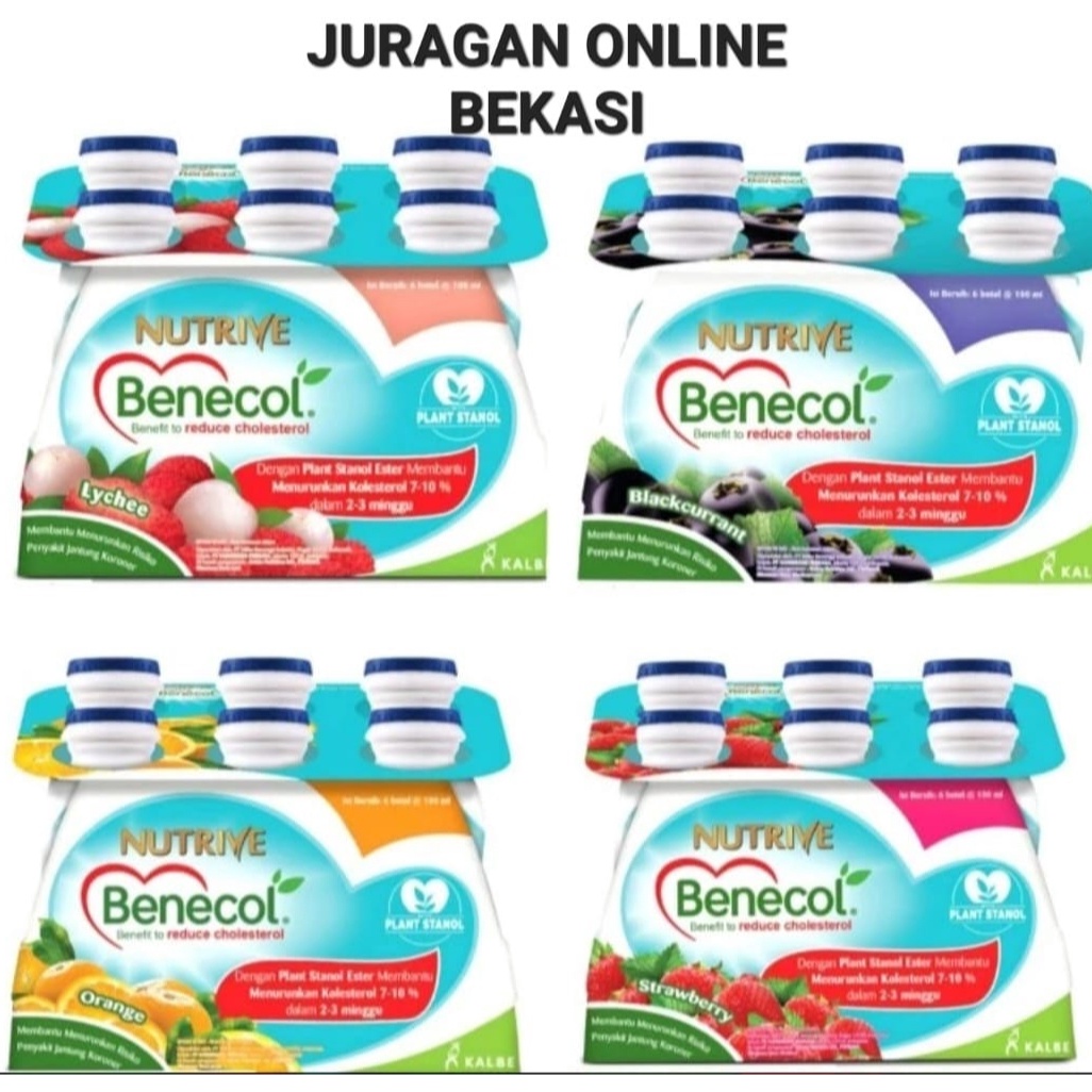

[♤P37➤] NUTRIVE BENECOL [6 X 100 ml] MINUMAN PENURUN KOLESTEROL Dijamin Ori