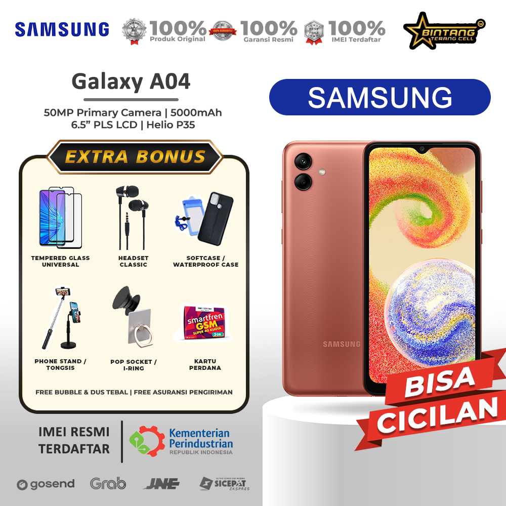 SAMSUNG A04 RAM 4/64 GARANSI RESMI