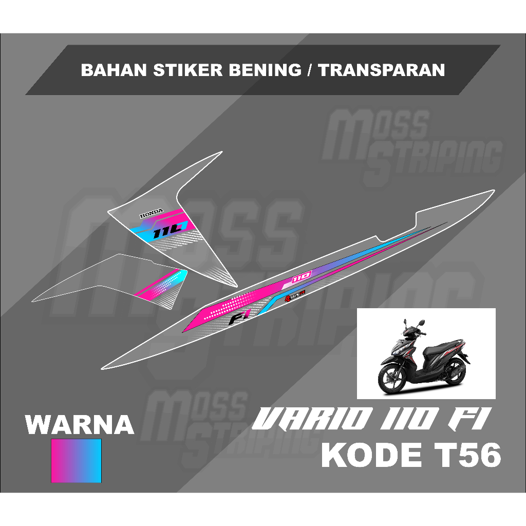 Striping Vario 110 Fi Transparan Setriping Stiker UV Teransparan Honda Vario 110fi