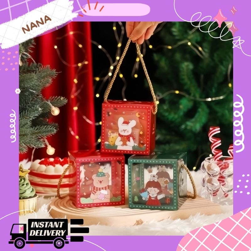 

KOTAK MIKA GIFT BOX NATAL 3D MIKA UNIK GOODIE BOX NATAL SQUARE 9,5cm NBM23 2023