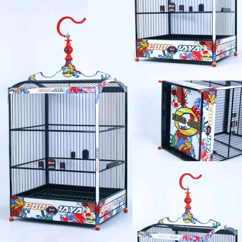 Sangkar kotak Ebod Jaya Decal Khusus No.2 Jeruji Fiber 1.5mm Terbaru