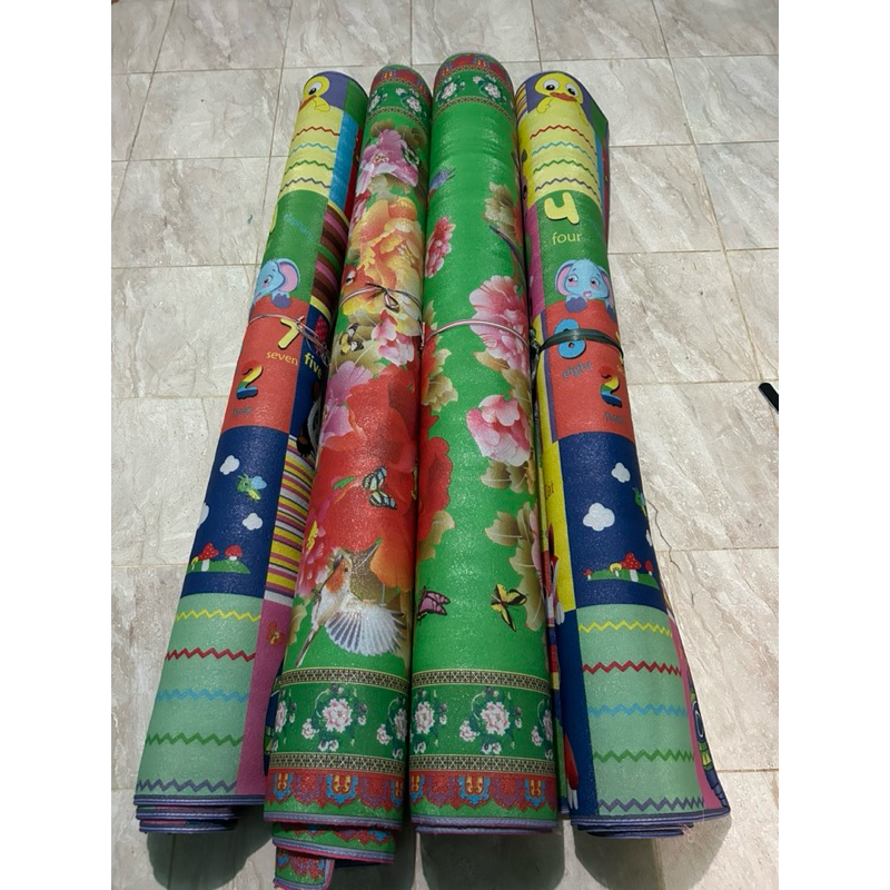 Tikar spons motif bolak balik jumbo ukuran 180x150cm