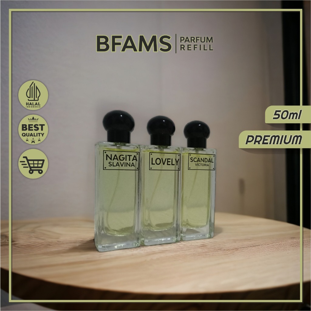 Parfum refill pria wanita kualitas PREMIUM 50ML wangi Tahan Lama Unisex | Varian Aroma Bebas Request