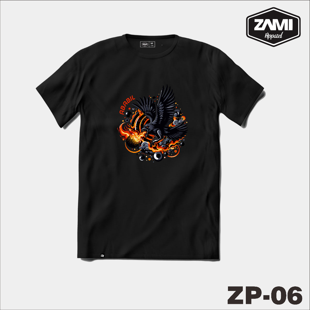 Kaos Dakwah Pria Burung Ababil By Zami Apparel ZP 06