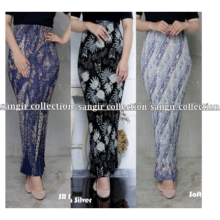 Rok Plisket Batik Terlengkap Premium Bawahan Kebaya Jumbo anggrek biru bawahan kebaya