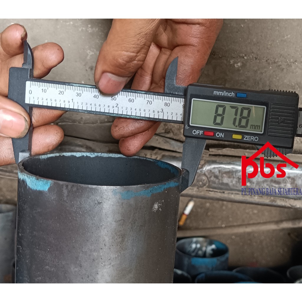 BESI PIPA HITAM 3" OD +- 88 mm (1.2mm 1.5mm 2.0mm 2.3mm 2.5mm 3.0mm SNI Spindo SCH40 seamless) x 6 m