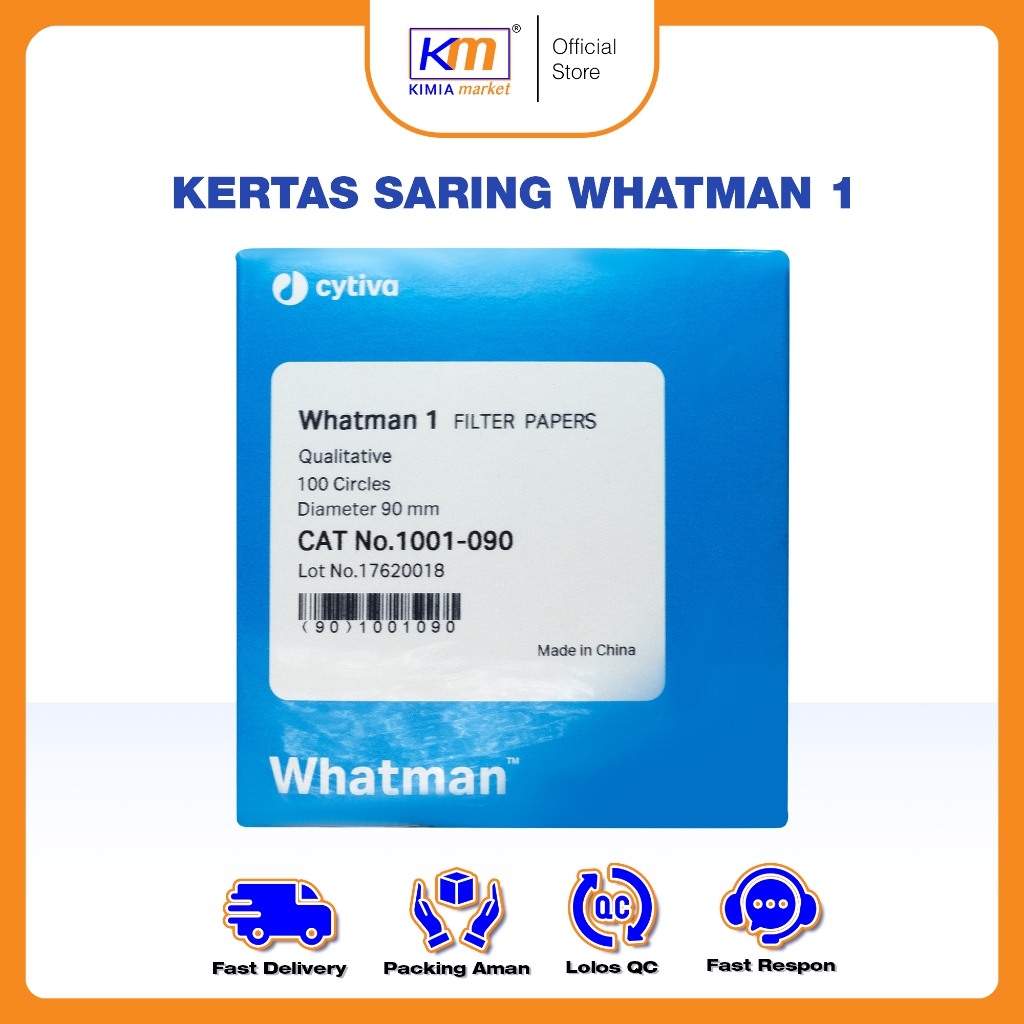 

Kertas saring whatman No.1 90 mm grade filter paper 1001-090