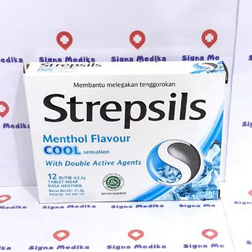 Strepsils Cool Box Isi 12 Butir @2.6gram - Permen Pelega Tenggorokan