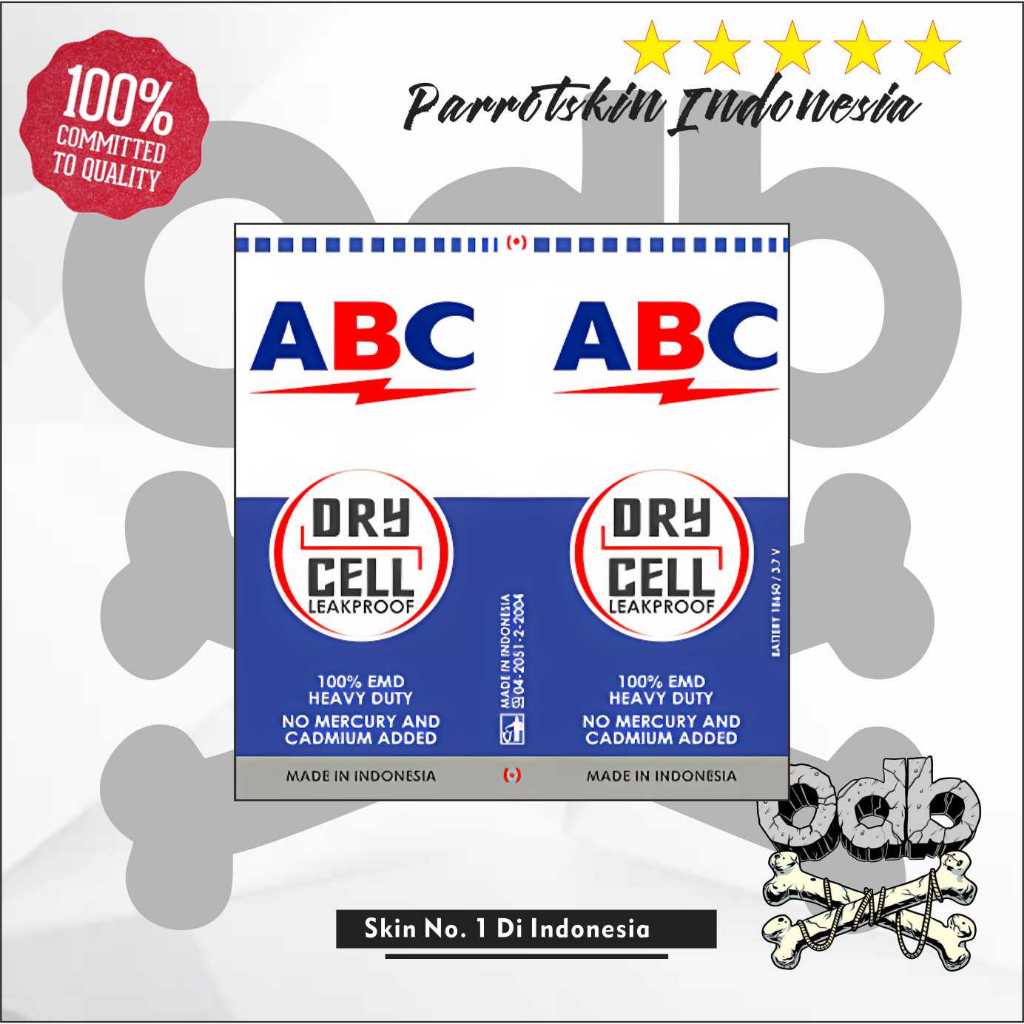 

Warp Baterai Stiker wrap ODB Katalog brand lucu 18650 21700 Bisa custom PER BUAH