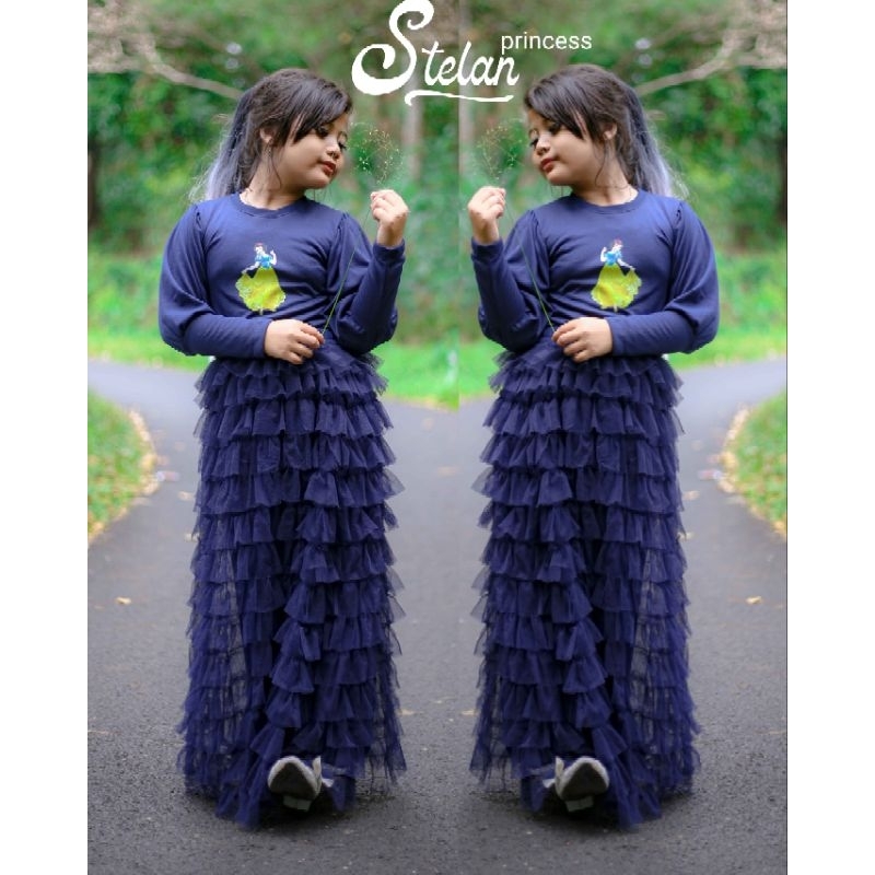 ROK TUTU PANJANG//SETELAN ANAK PRINCESS//ROK TUTU PREMIUM//SETELAN ANAK PEREMPUAN//SETELAN ROK TUTU 
