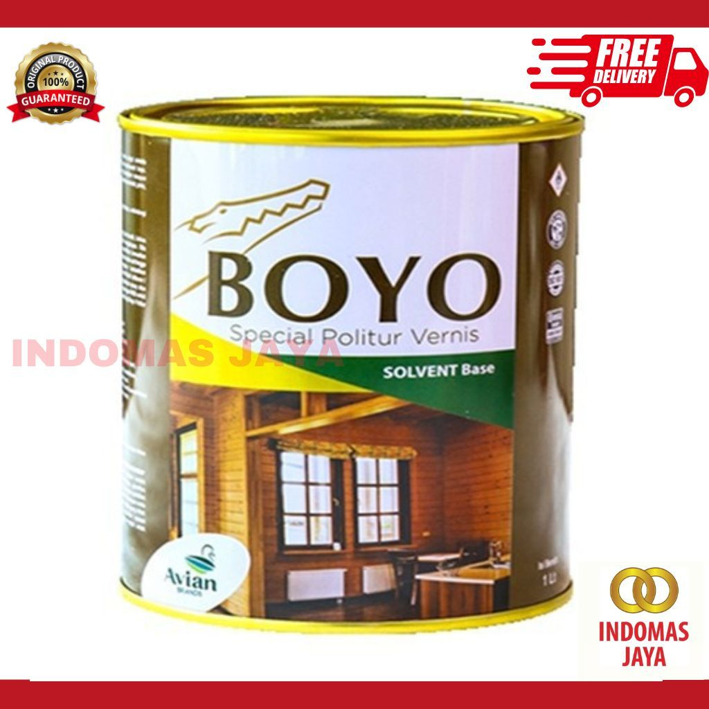 Avian BOYO Politur Plitur Pelitur 1kg Warna / Vernish 1 Liter 1 KG Cat Plitur Kayu [Avian Brands]