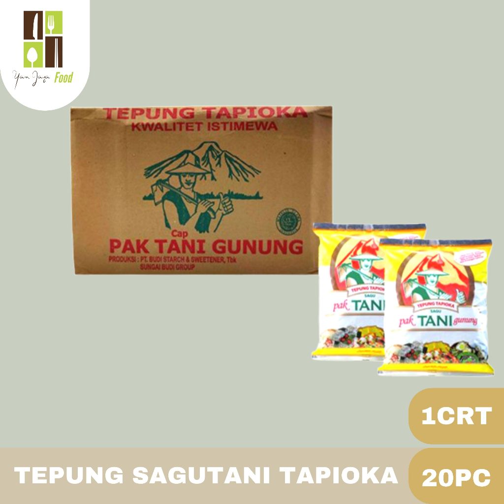 

Tepung Sagutani Tapioka /Pak Tani 500g /1karton Isi 20