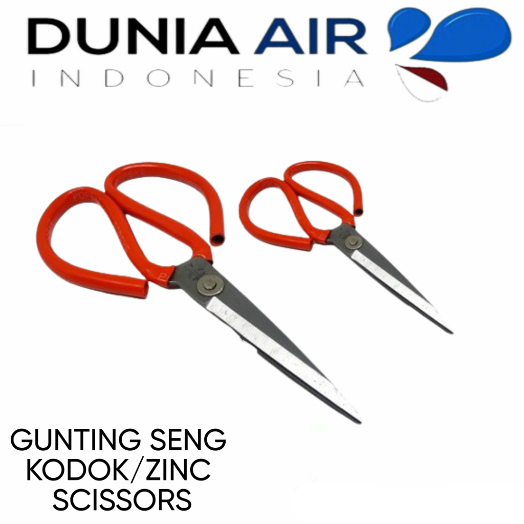 Gunting Seng Kodok Tebal Merah / Gunting Pemotong Kertas Kulit