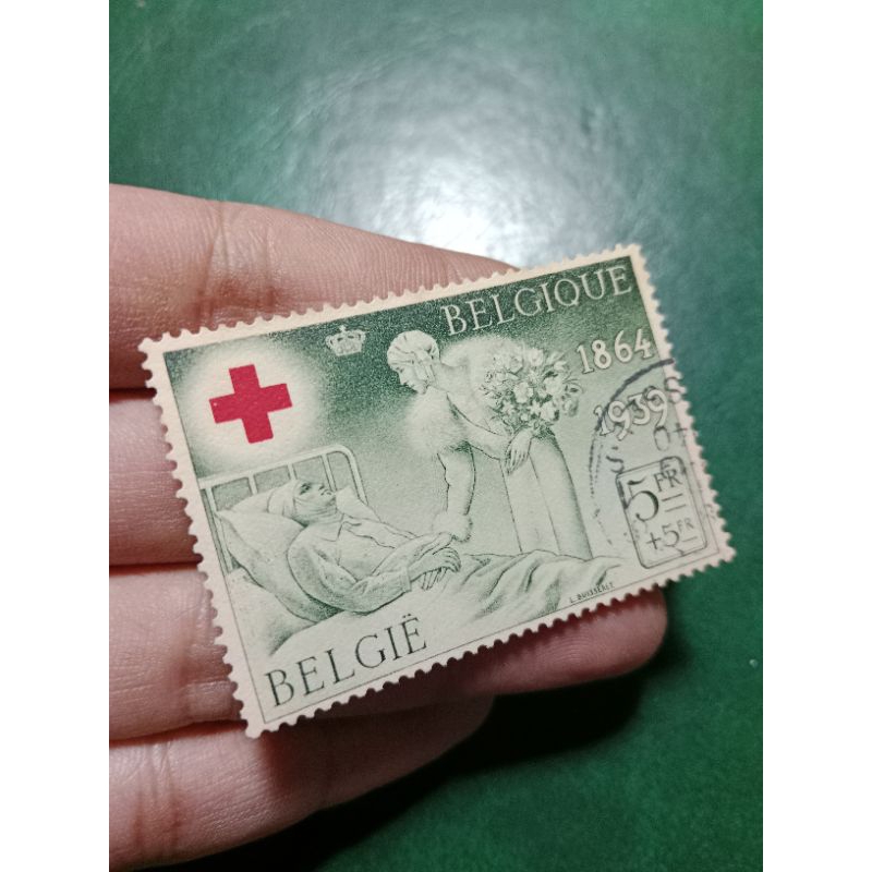 

Prangko Belgia Red Cross Charity Tahun 1939 Used big size