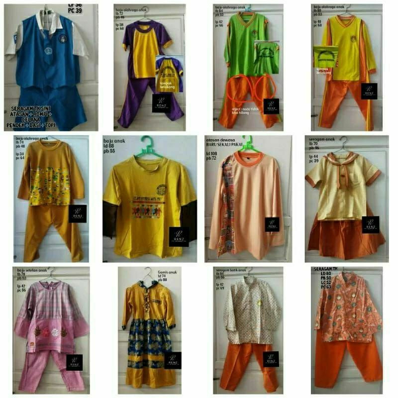 Sale / diskon / obral / seragam tk prelobed / seragam anak preloved / seragam bekas