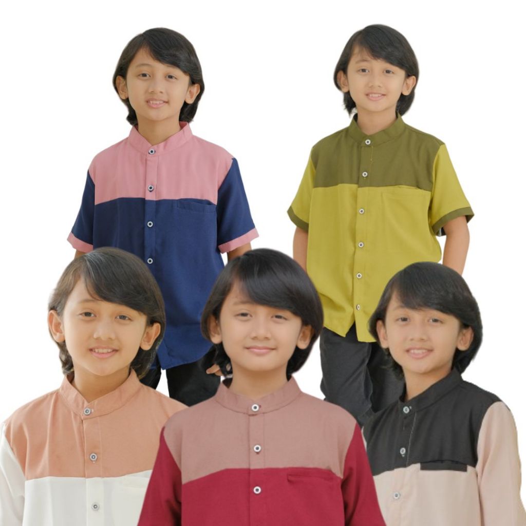 Baju Kemaja Taqwa Anak Laki-laki Lengan Pendek