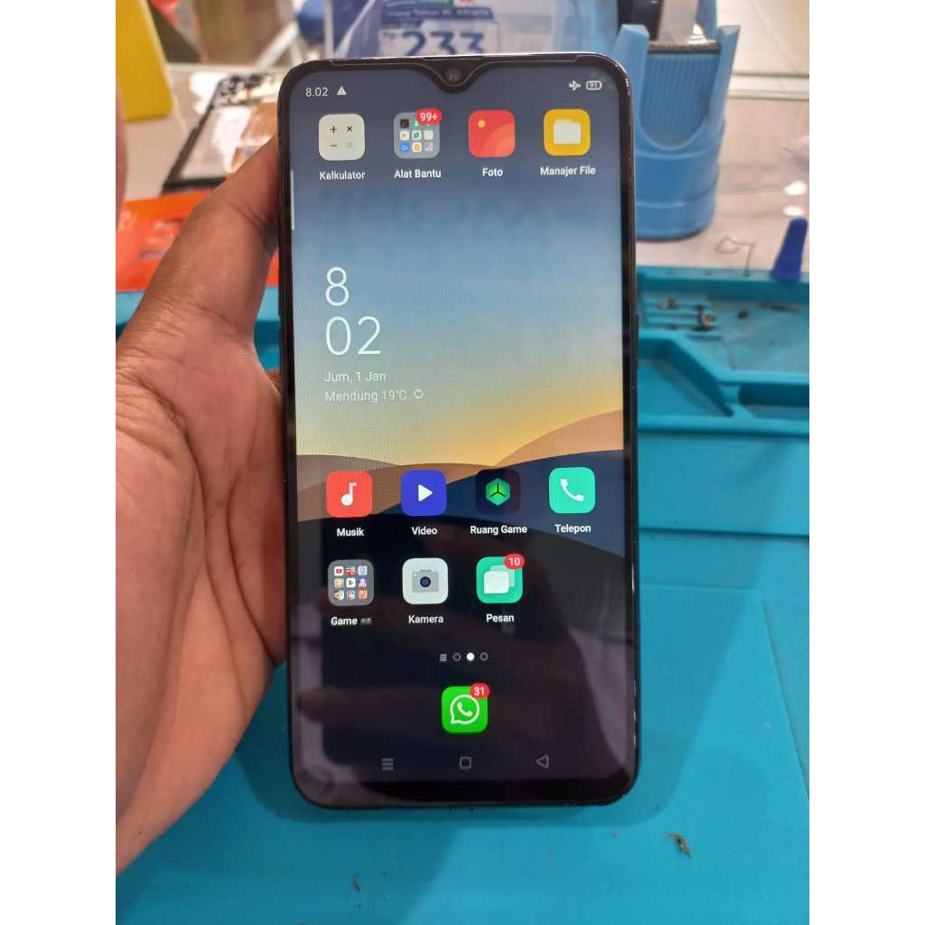 GANTI LCD FULL SET+TOUCHSCREEN OPPO F9