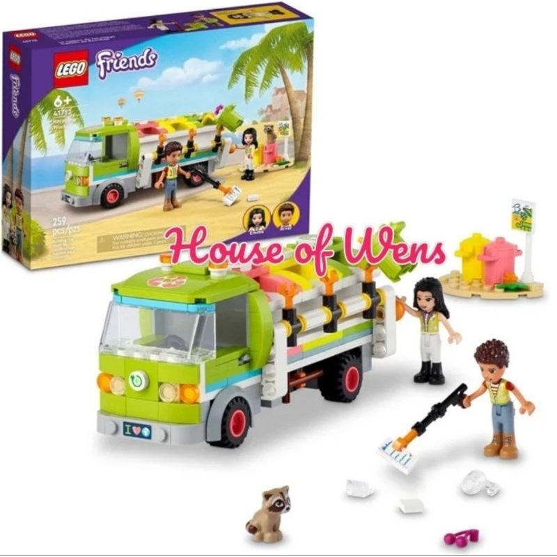 Lego 41712 Friends Ricyling Truck 6+ 259 Pcs-Mainan Lego Friends-Original