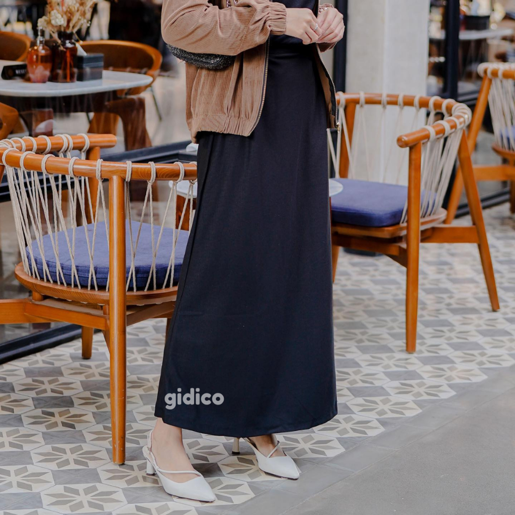 Rok Panjang Wanita Casual Slit