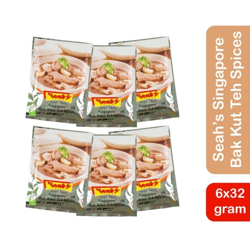 

Seah's Bak Kut Teh Spices 6 pcs x 32gr Bumbu Bakut Bakkut Tea Singapore Seah Bah Kut Seahs Bak Kuet Bak Kut