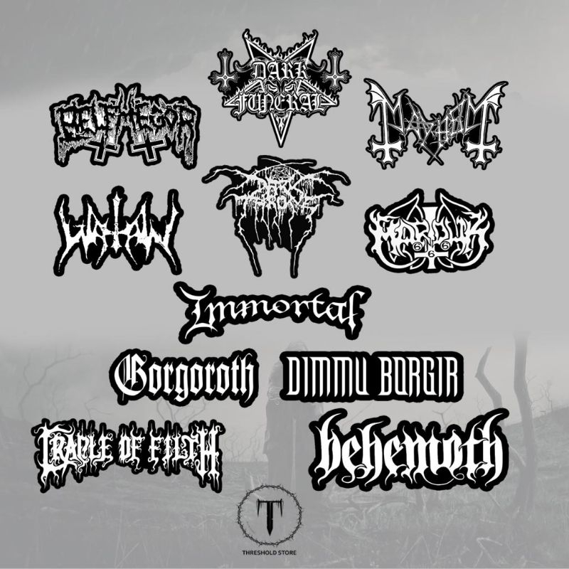

Sticker band metal / Black metal serries / AntiAir/ cutting pola/ murah