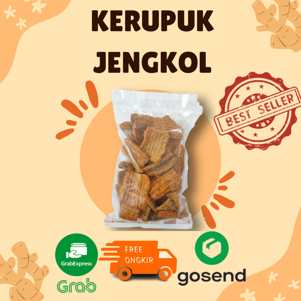 

Kerupuk jengkol pedas 200gr Snack Bandung