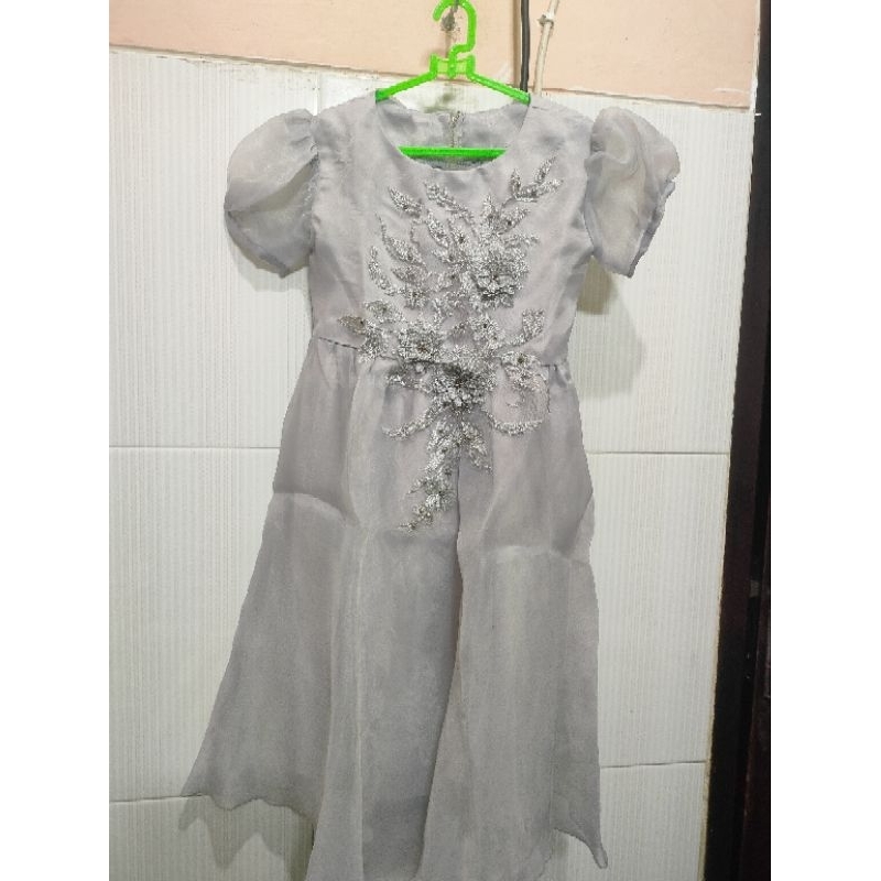 dress organza anak preloved