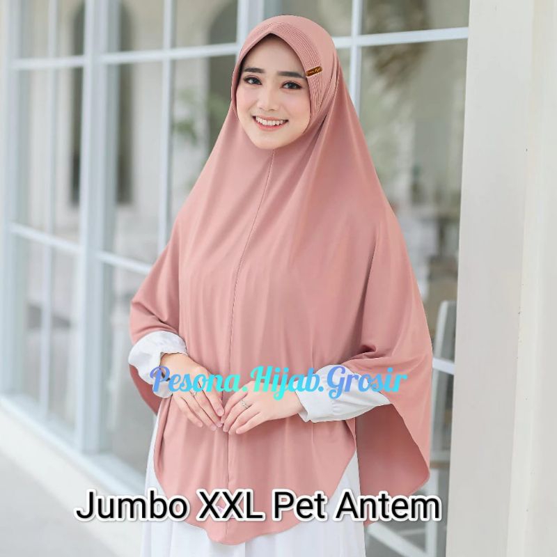 Hijab Bergo Jumbo XXL Instan Jersey Premium / Jilbab khimar XXL jersey