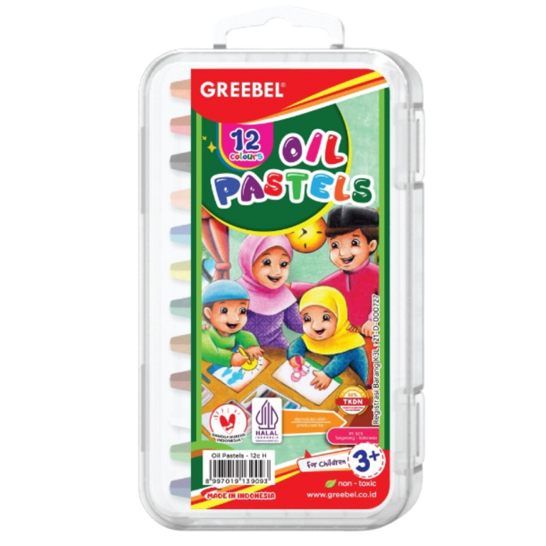 

TBMO GREEBEL 12 Warna Crayon Krayon KIDS OIL PASTEL HALAL EDITION