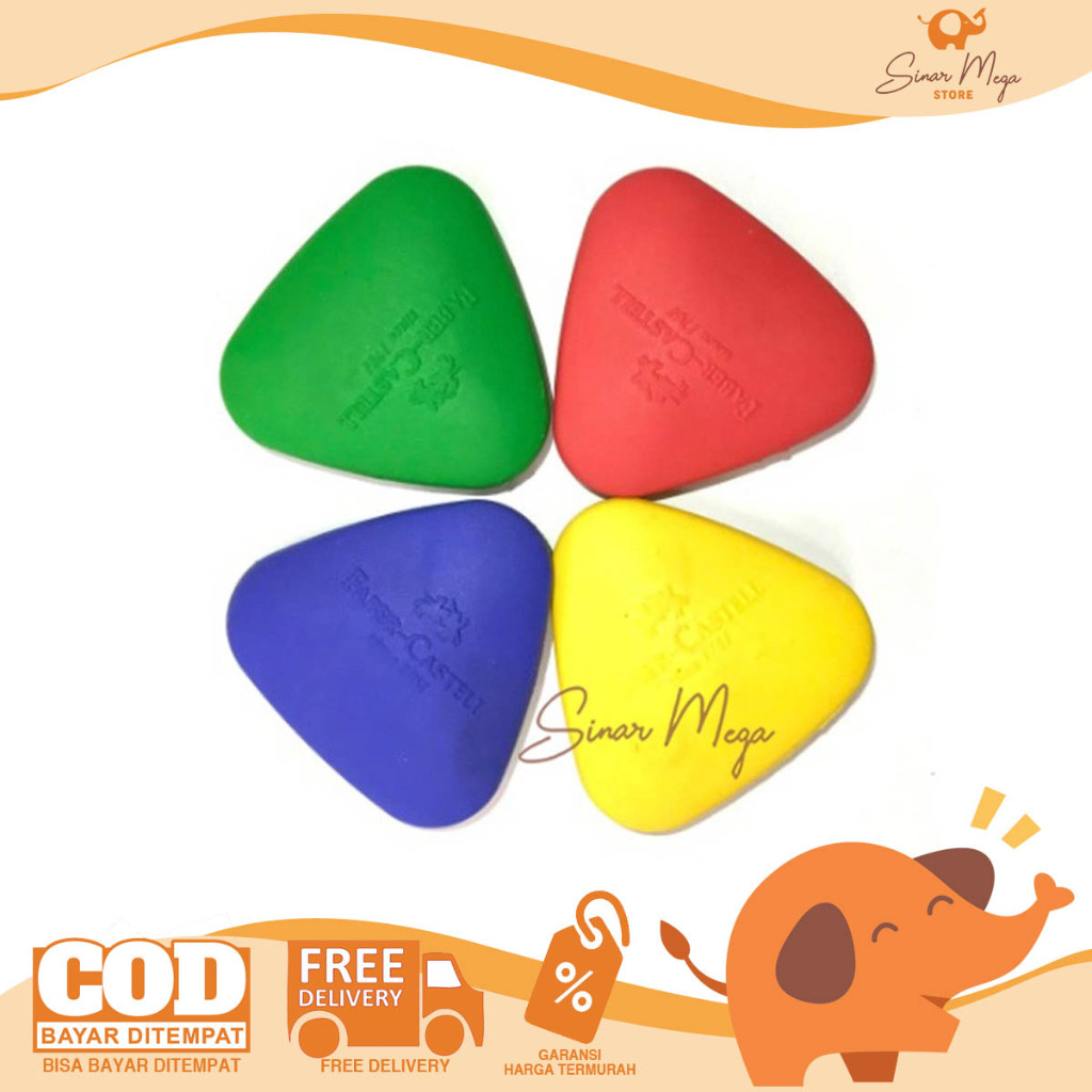 

Faber Castell Grip Eraser Triangle Pouch / Penghapus Crayon Bentuk Segitiga Murah Berkualitas