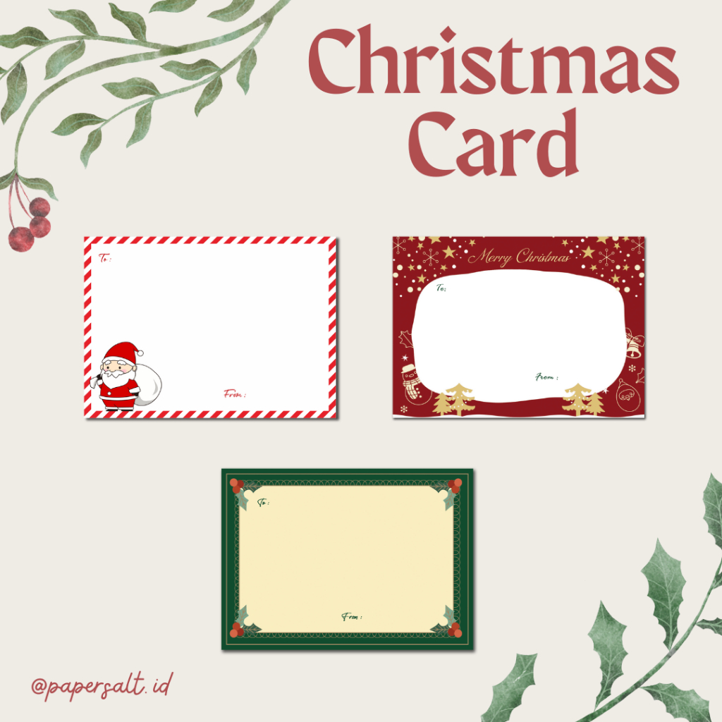 

[120 pcs] Kartu Ucapan Natal Christmas Card_ Free Tambah logo/tulisan
