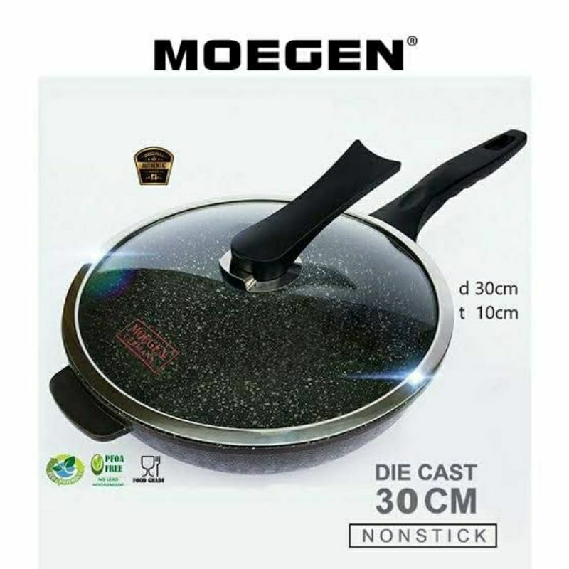 WOK PAN 30 CM MOEGEN High material anti lengket panci penggorengan wajan wokpan mugen jerman
