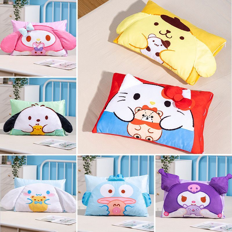 SARUNG BANTAL MELODY KUROMI CINNAMOROLL HANGYODON IKAN BIRU HELLO KITTY PILLOW COVER SPREI GULING LE