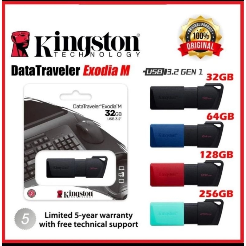 Flash Drive Kingston EXODIA M 64Gb 128GB USB Flash Disk