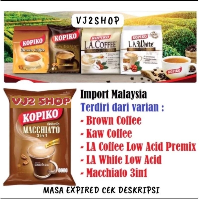 

Kopiko L.A Coffee Instant Kopiko Machiato/Kopiko Brown Coffee/Kopiko Low Acid