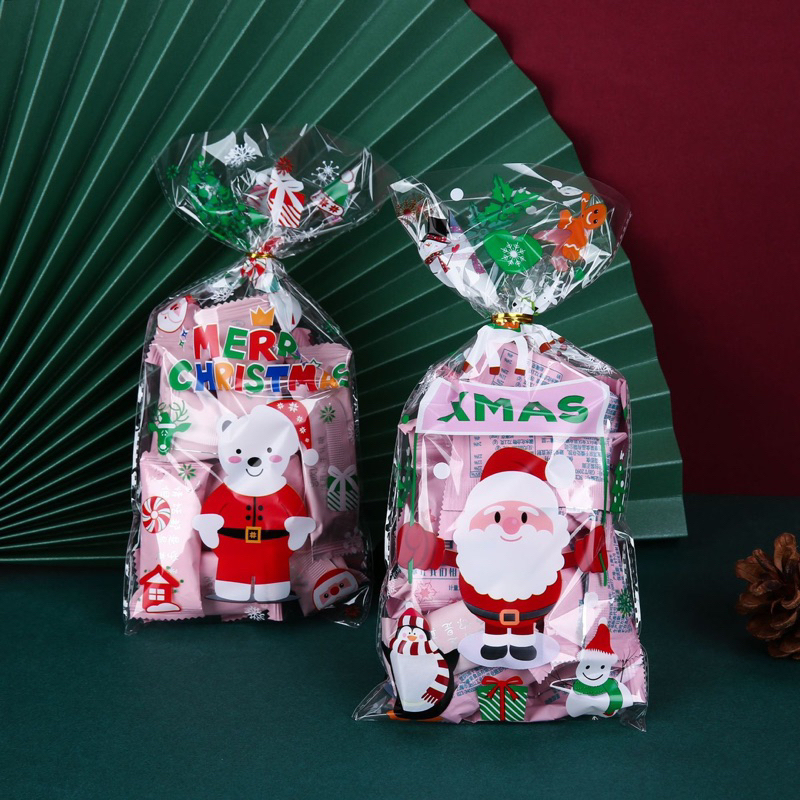 

[50pcs] Plastik Snack Natal Lucu Bungkusan Hampers Christmas