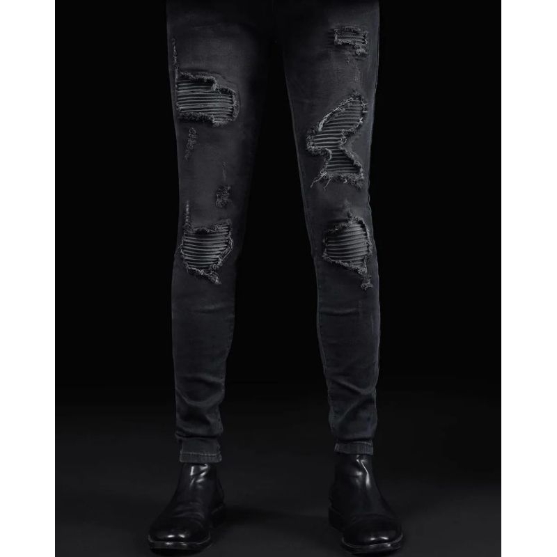 original Rucas s11 Season 11 Grey Caviar Leather Jeans size 30 size 34 size 36