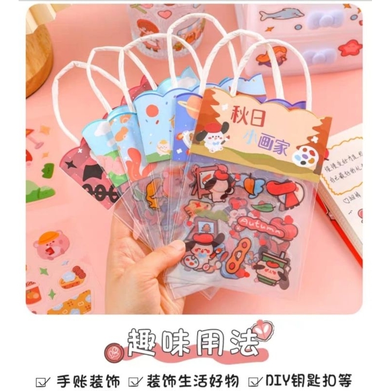 

3 sheet sticker S08 mini murah lucu hiasan activity hobby