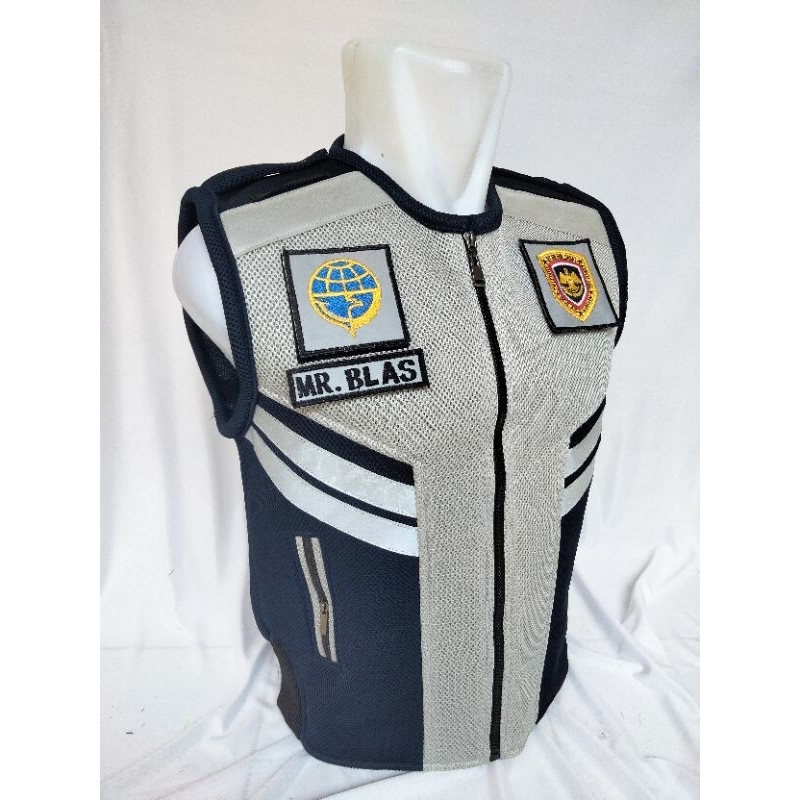 rompi Kemenhub rompi Kemenhub terbaru rompi Kemenhub jala tebal abu navy