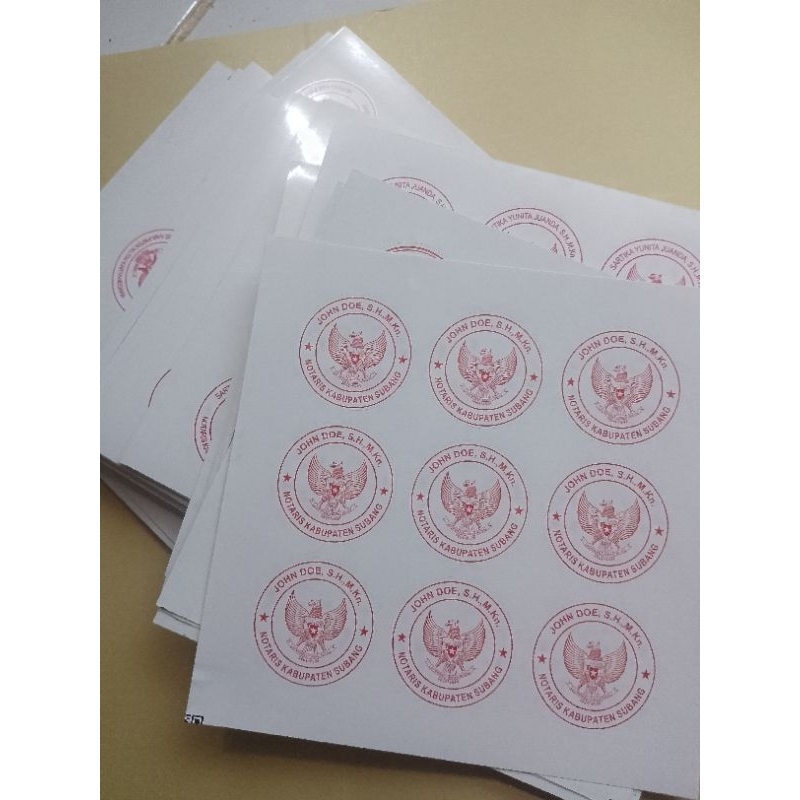 

Sticker Garuda, sticker Notaris PPAT, sticker segel