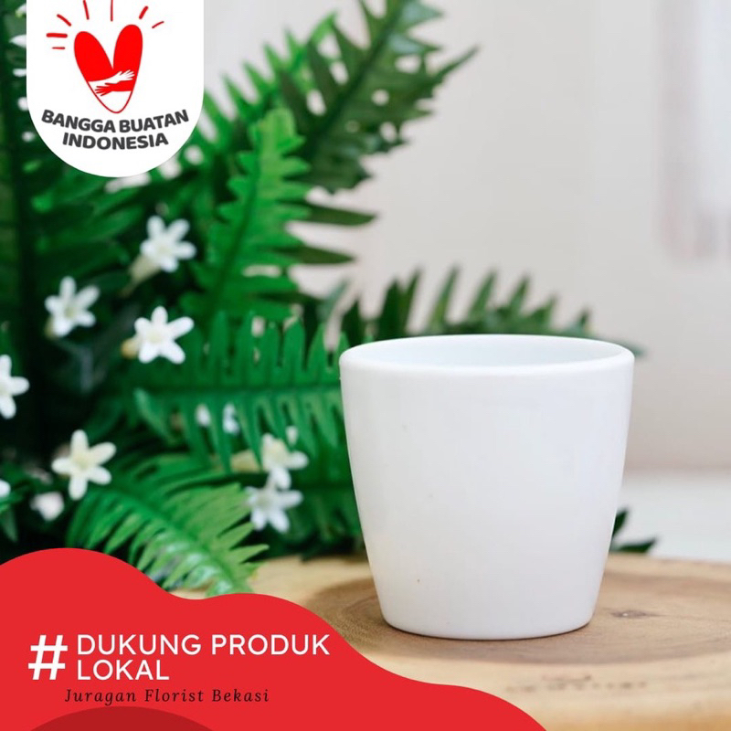 VAS MELAMIN OVAL BULAT / pot bunga  / vas melamin / vas oval