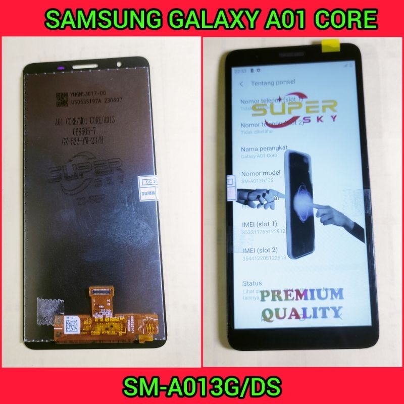 Lcd Touchsreen Ts Fulset Samsung Galaxy A01 Core Seri hp Sm-A013G/DS