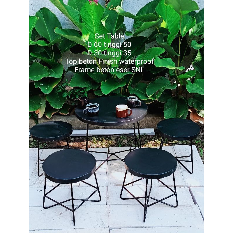 Satu set meja kursi cafe outdoor murah