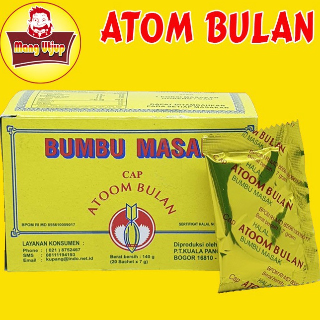 

Harga Termurah BUMBU MASAK CAP ATOOM BULAN BOX ISI 2 Pcs W94